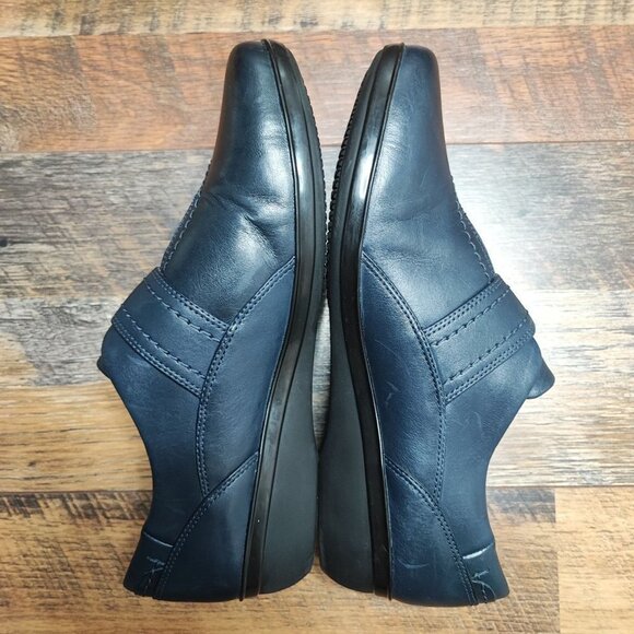 Clarks Women's Everlay  Monk Strap Comfort Black Leather Loafers Shoes Size 8 - Picture 5 of 8